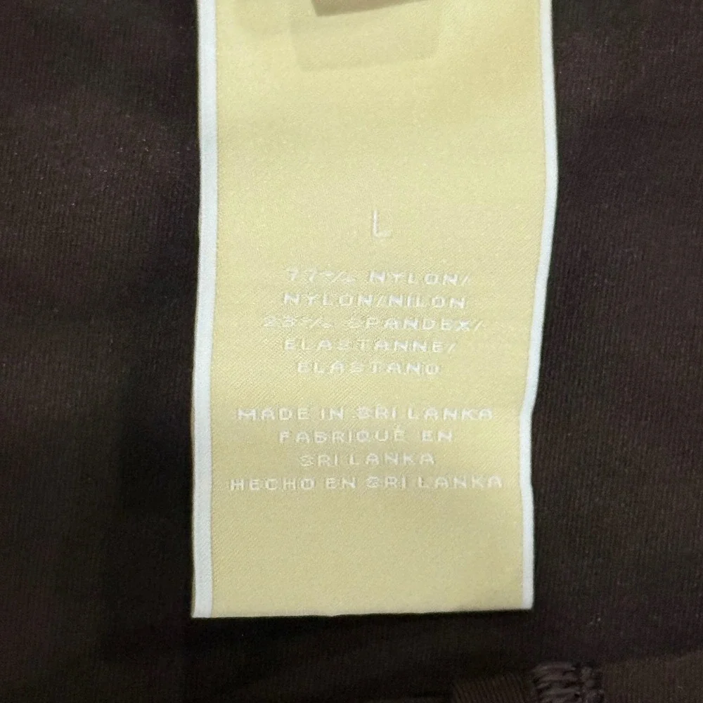 Michael Kors Womens Brown Swim Skirt Wrap Front Logo Hardware Size L